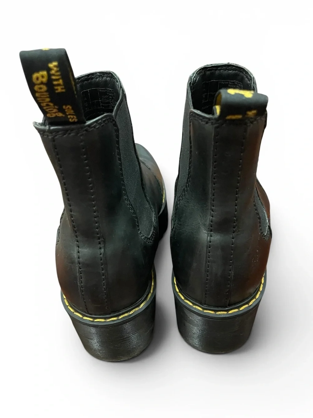 Dr Martens Rometty Chelsea Platform Black Leather ankle boot size 38 size 7